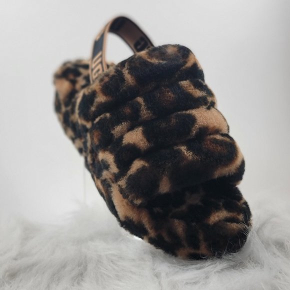 UGG Shoes - UGG Fluff Yeah Butterscotch Panther Genuine Shearling Slingback Slide - 6M